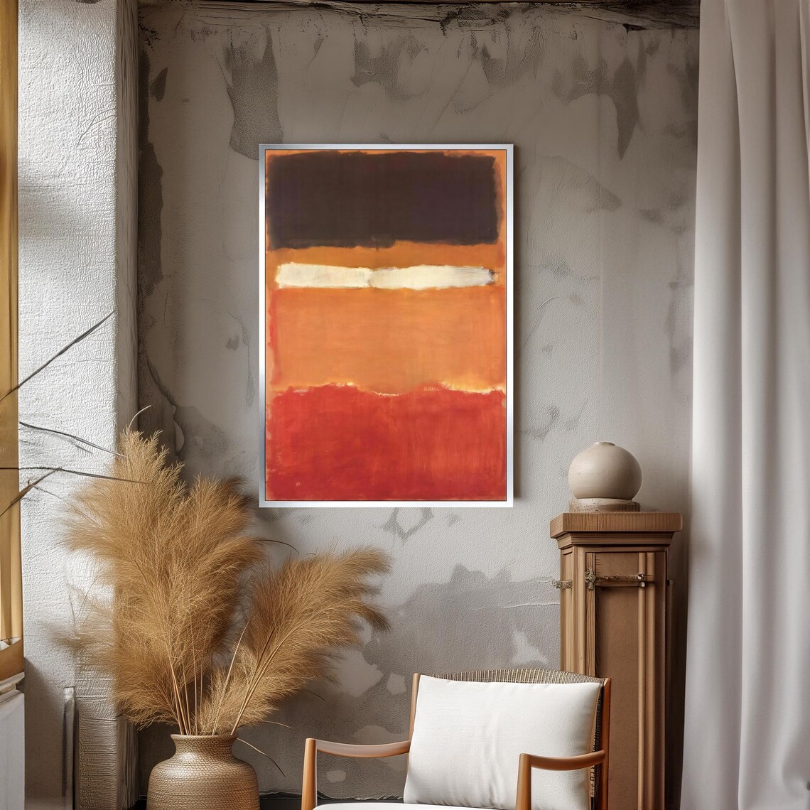 Mark Rothko Style Earthy Browns And Oranges Abstract Art Poster - Image 3