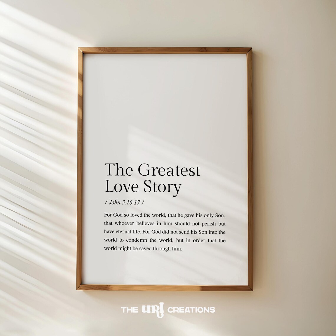 John 316 Bible Verse Wall Art Minimalist Christian Love Quote Prints Scripture Poster Print Simple Home Decor