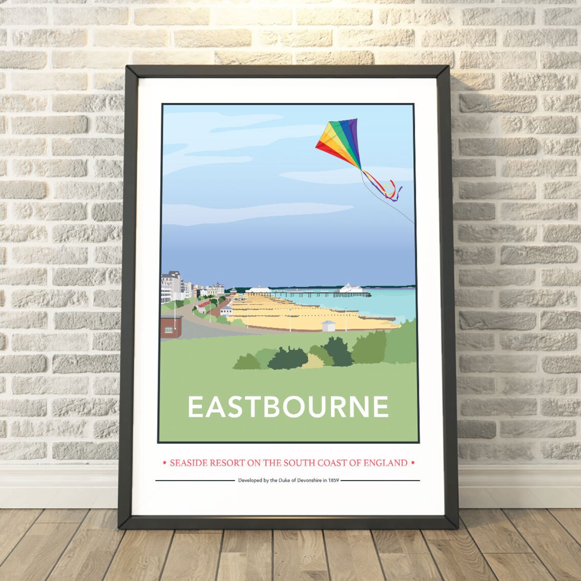 Eastbourne Promenade, East Sussex Travel Poster