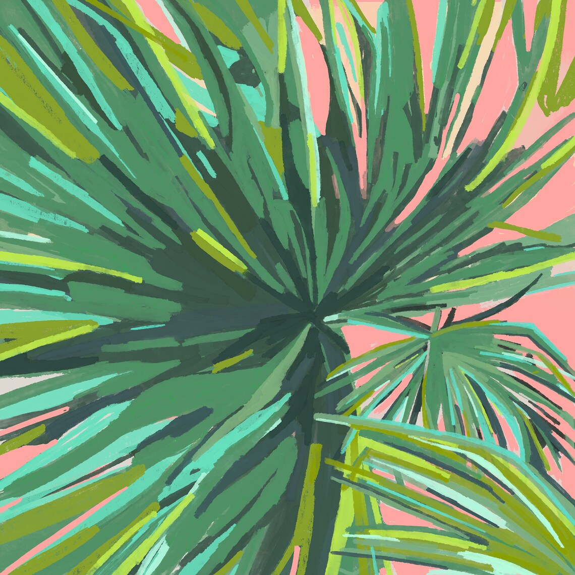 Palmetto Print, Tropical Fronds Art Print - Image 2