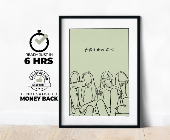 Custom Best Friend Line Art Best Friend Gift Faceless Portrait Print Custom Portrait Best Friend Birthday Gift Friend Illustration