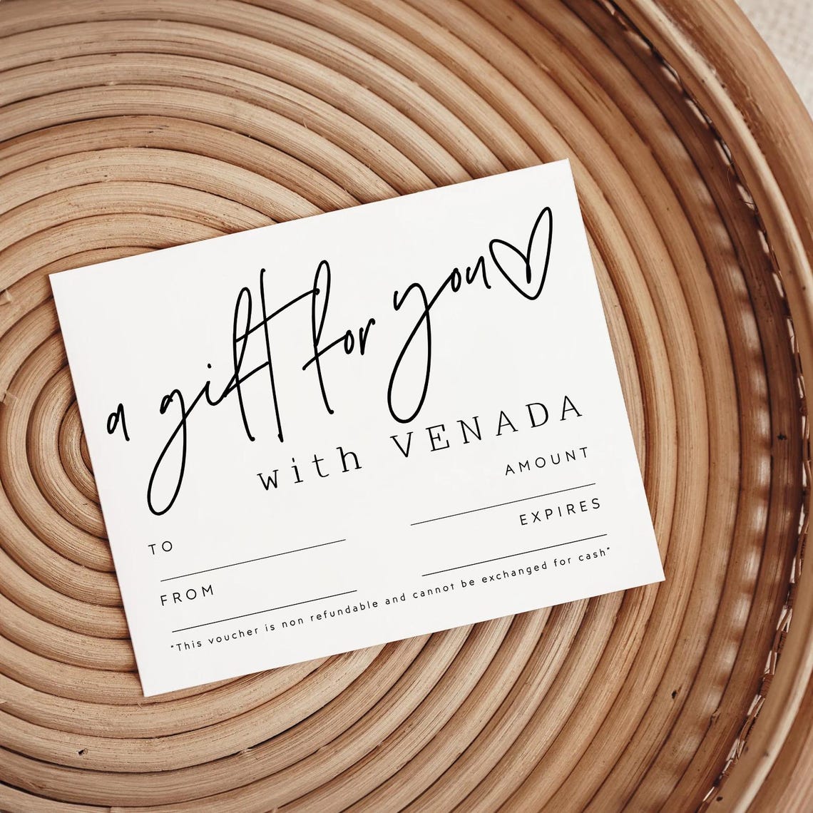 Customizable A Gift for You Gift Card Voucher Stationery Print