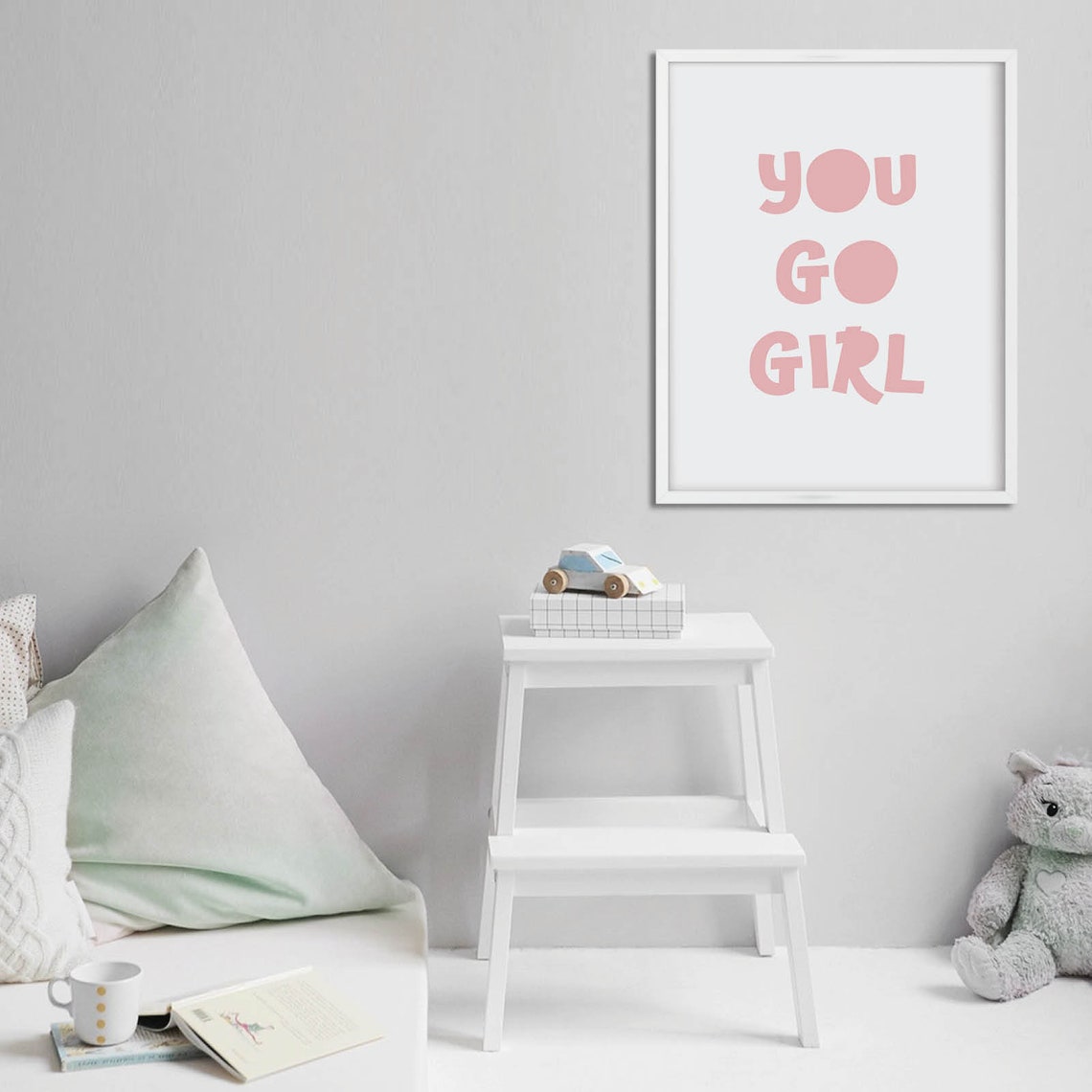 You Go Girl Poster Nursery Wall Art Baby Girl Nursery Girls Nursery Poster Feminist Nursery Prints Girls Room Wall Art