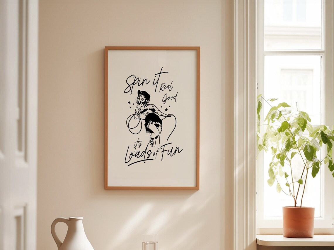 Cowgirl Laundry Print, Funny Western Laundry Room Art - Image 2