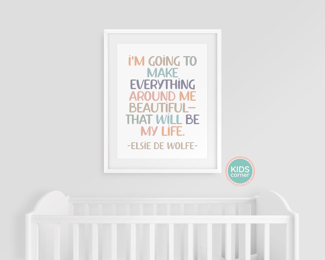 Elsie De Wolfe Quote Boho Classroom Art Print - Image 3