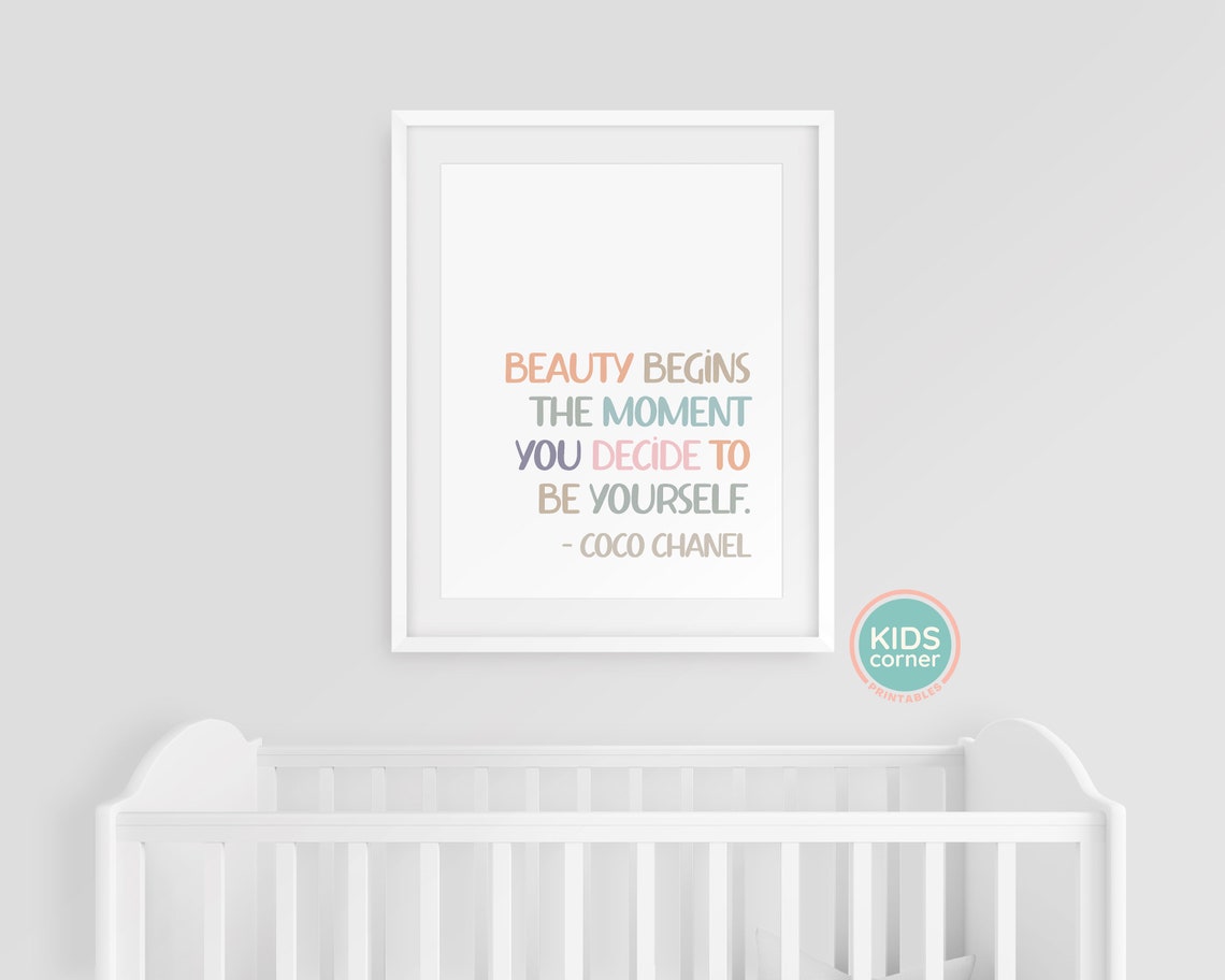 Coco Chanel Beauty Begins The Moment You Decide To Be Yourself Poster - Image 3