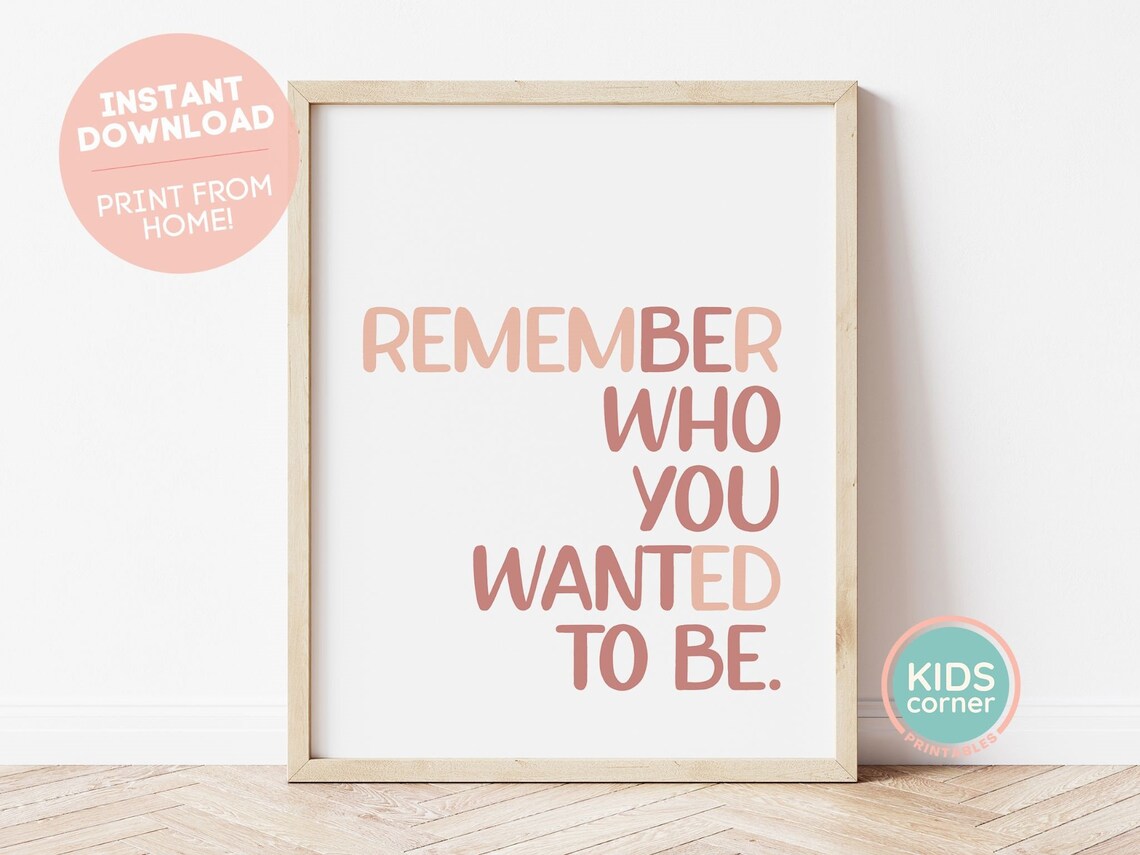 Remember Who You Wanted to Be Warm Terracotta Reflective Poster