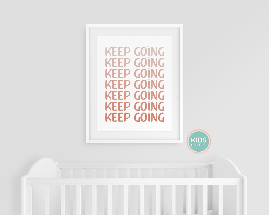 Keep Going Motivational Art Print, Bedroom Decor - Image 3