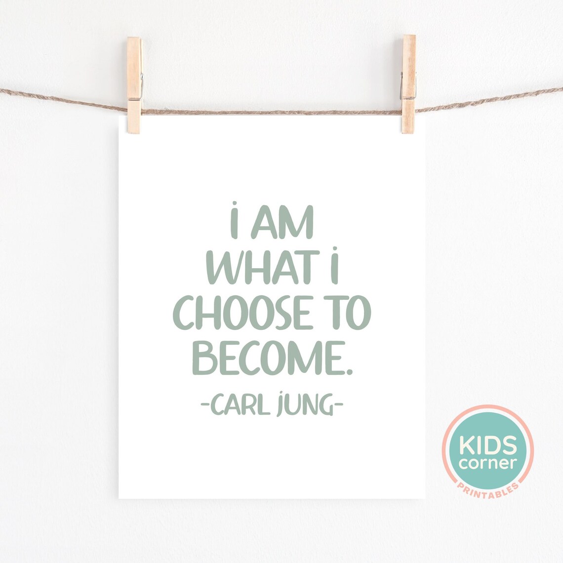 Carl Jung I Am What I Choose to Become Empowering Quote Poster - Image 2