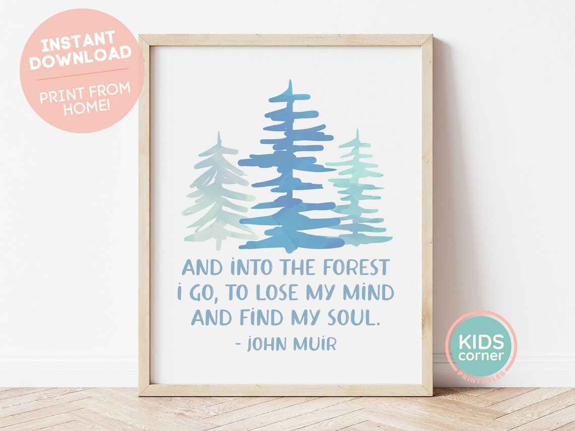 Into The Forest, John Muir Nature Art Print