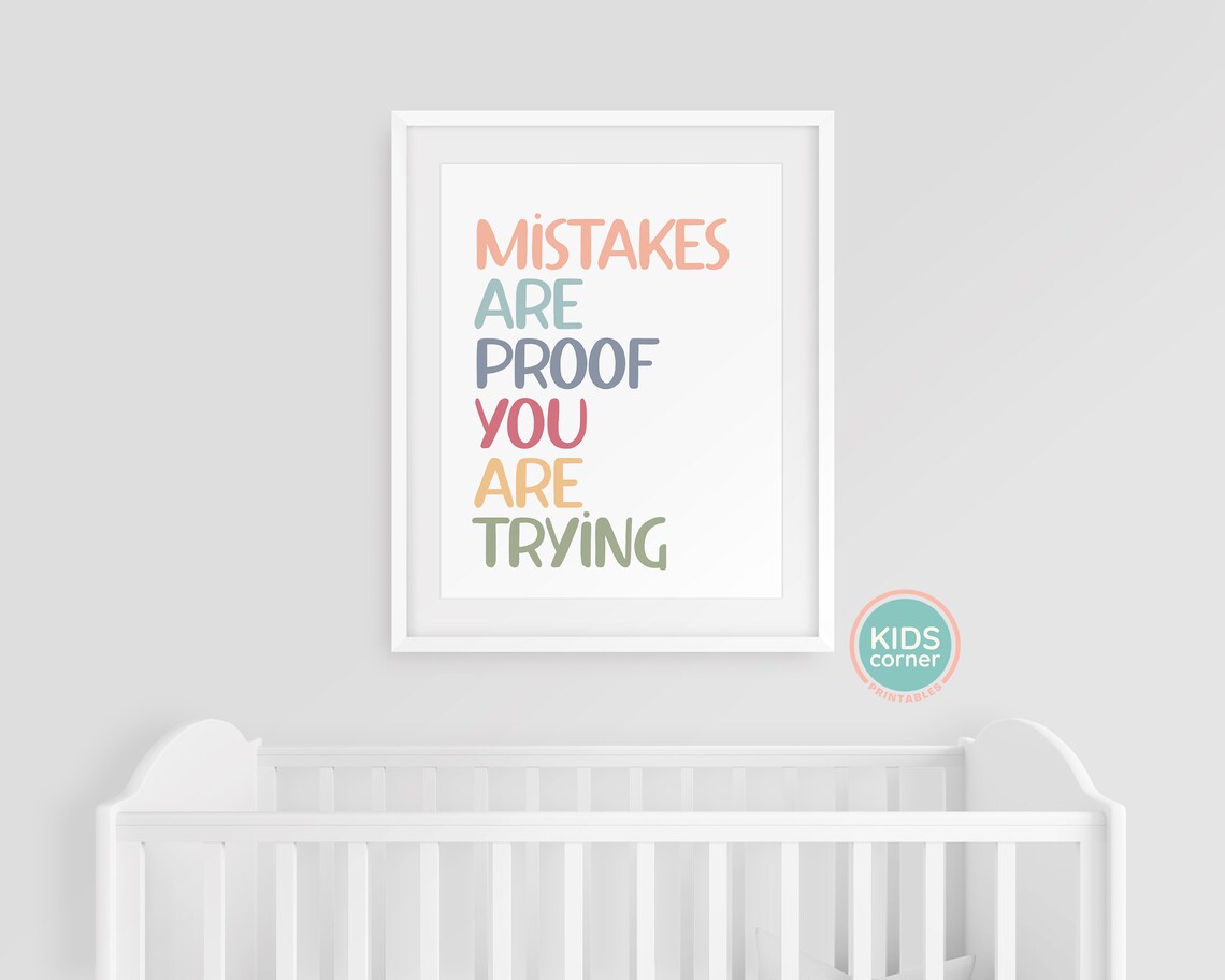 Mistakes Are Proof You Are Trying Boho Art Print - Image 3