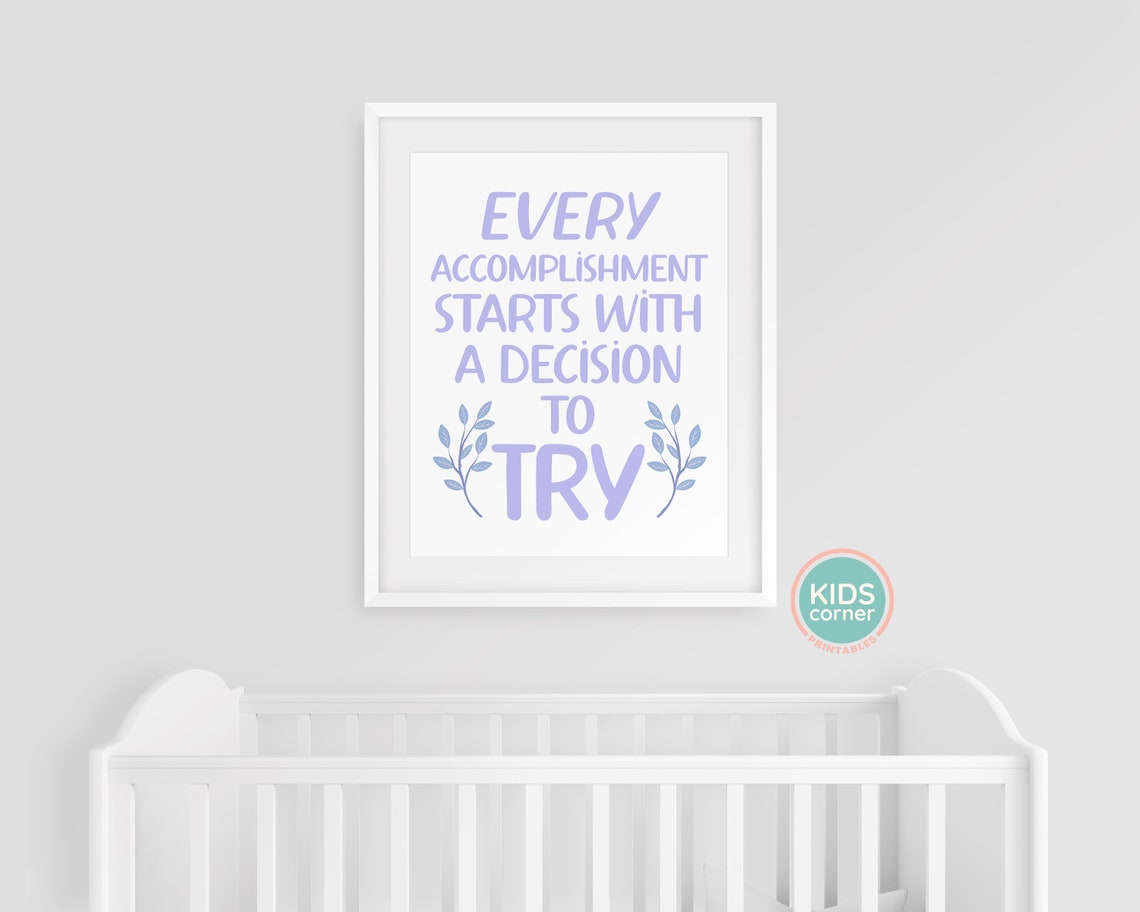 Every Accomplishment Starts With A Decision To Try Leaf Art Poster - Image 3