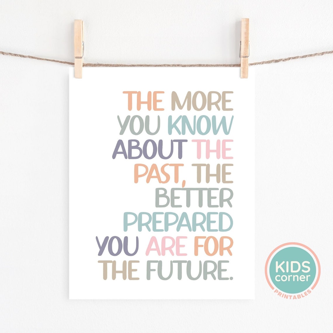 The More You Know About the Past Future Learning Quote Poster - Image 2