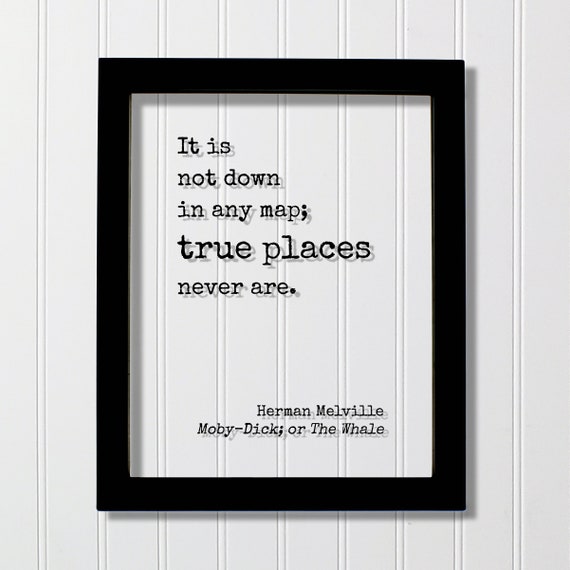 Moby Dick Travel Poster, Herman Melville Quote
