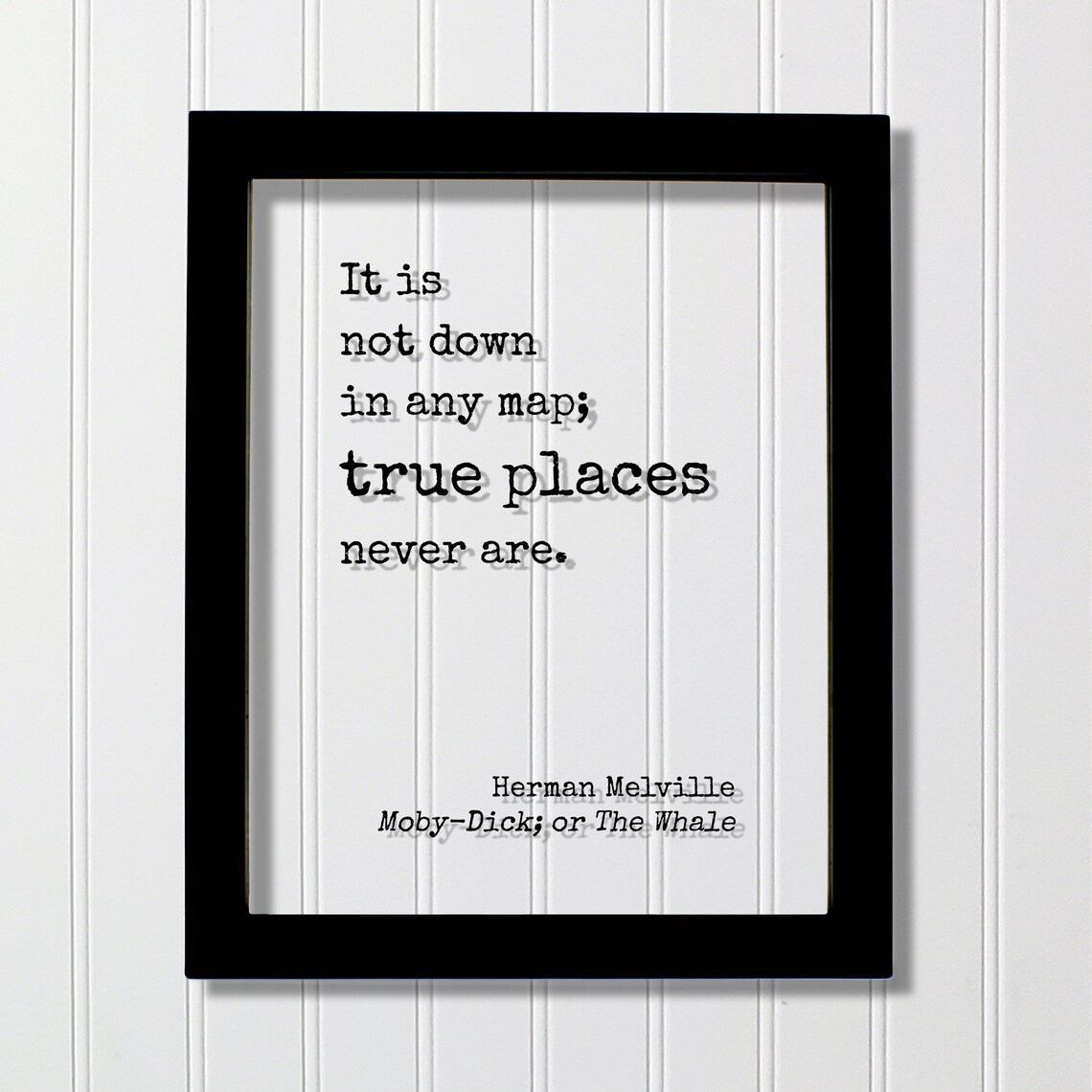 Moby Dick Travel Poster, Herman Melville Quote
