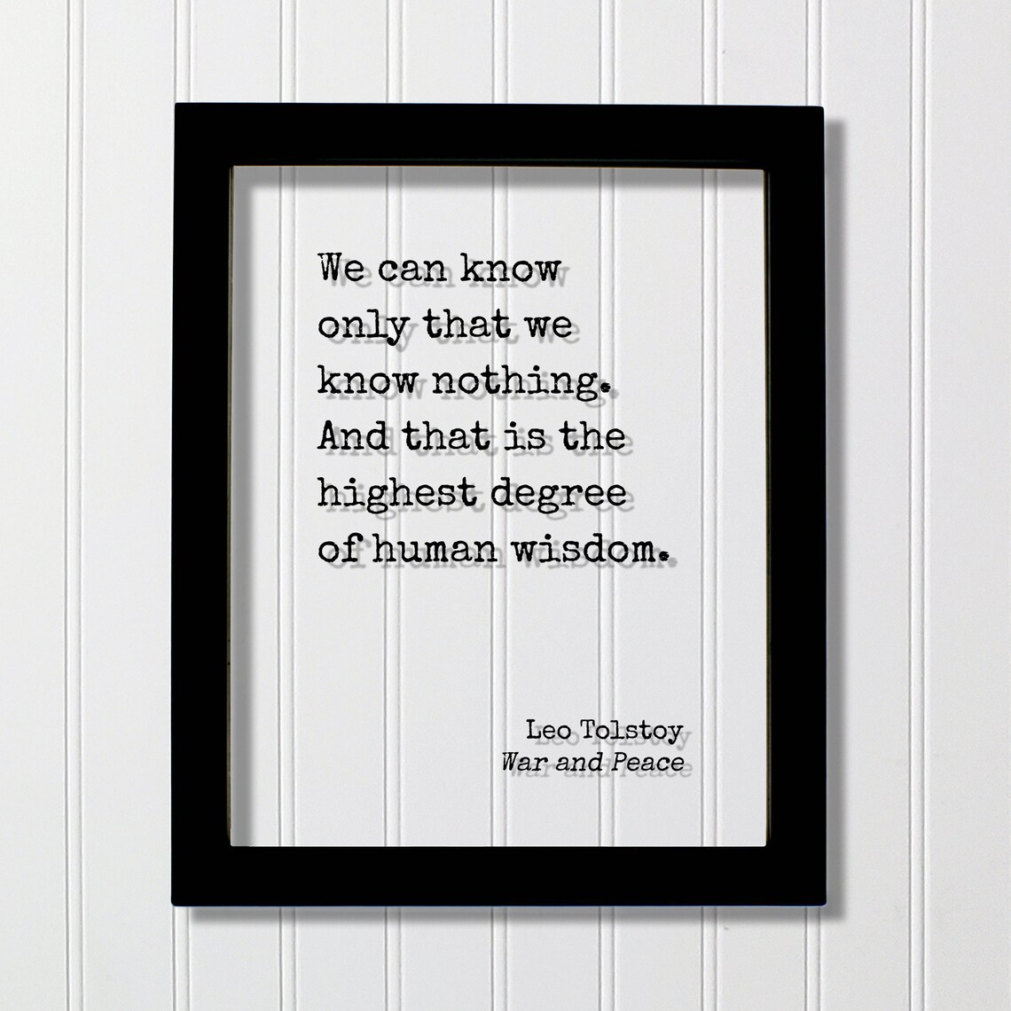 Leo Tolstoy War And Peace Quote Art Print