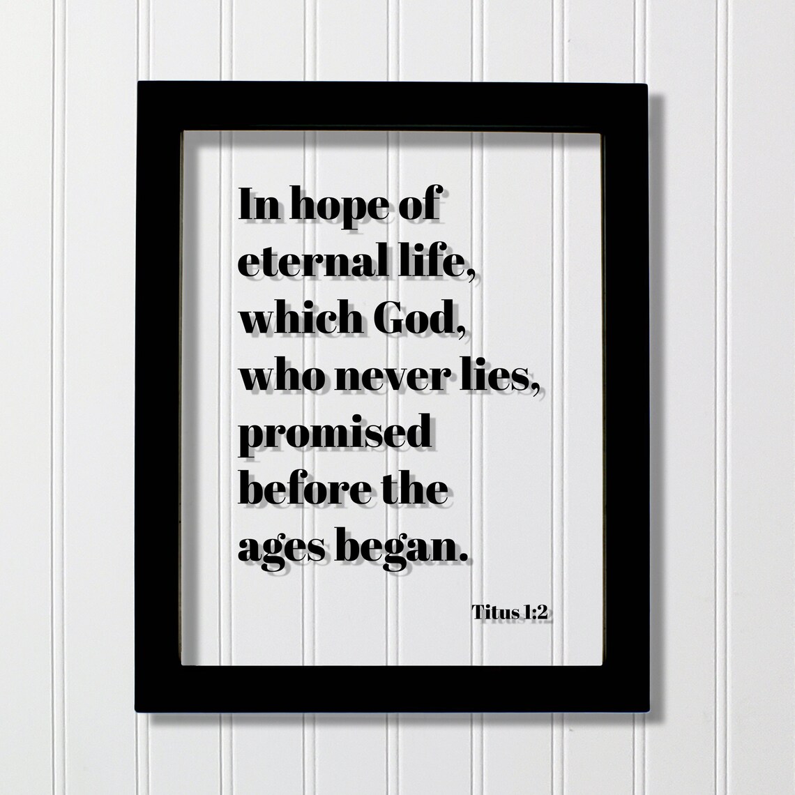 Titus 1:2 Eternal Life Verse Floating Christian Faith Gift Home Decor Art Poster