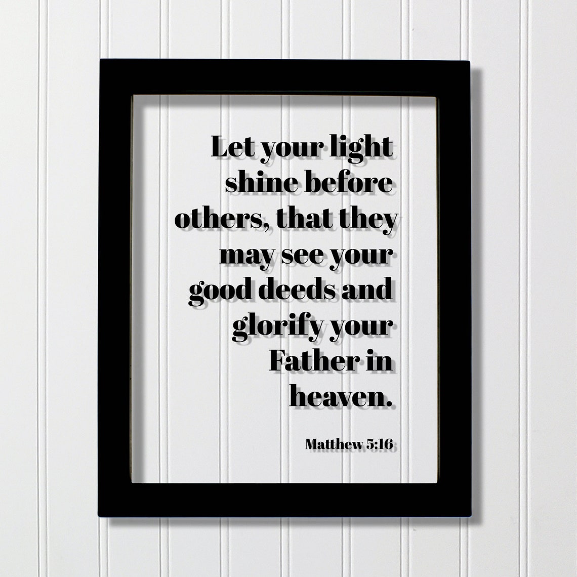 Matthew 5 Let Your Light Shine Floating Scripture Poster Faith