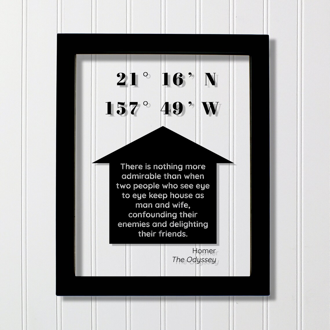 Longitude Latitude Custom Quote Home Art Print