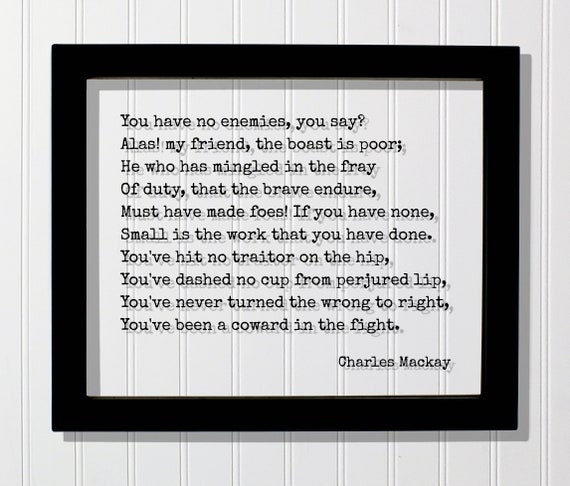 Charles Mackay Quote Art Print, Typography Quote