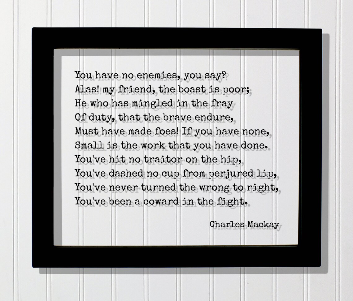 Charles Mackay Quote Art Print, Typography Quote