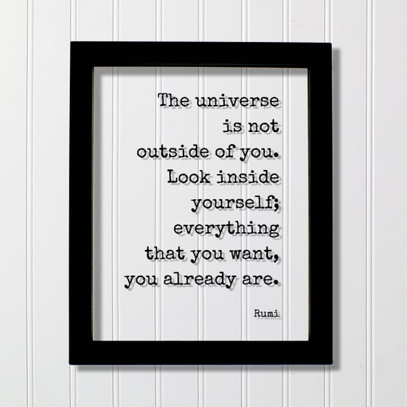 Rumi Quote Art Print, Meditation Confidence