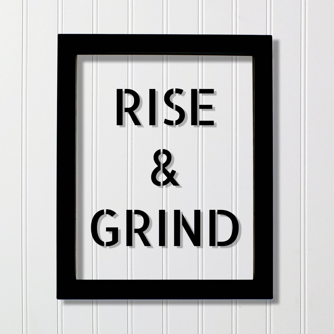 Rise And Grind Poster Motivational Quote Minimalist Typography