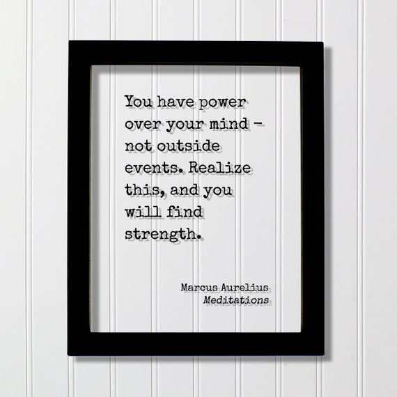 Marcus Aurelius Meditations Quote Art Print