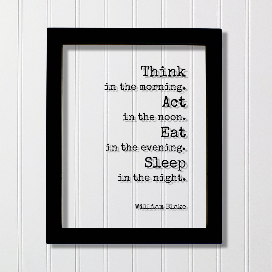 William Blake Think In The Morning Floating Quote Daily Routine Print
