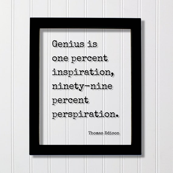 Thomas Edison Inspiration Quote Art Print