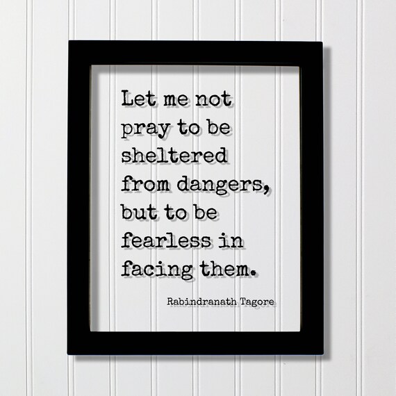 Rabindranath Tagore Fearless Quote Minimalist Typography Poster