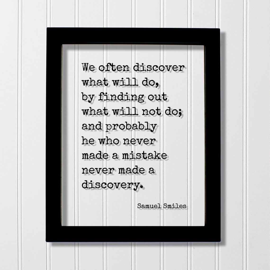 Samuel Smiles Discovery Mistakes Motivational Quote Typography Poster