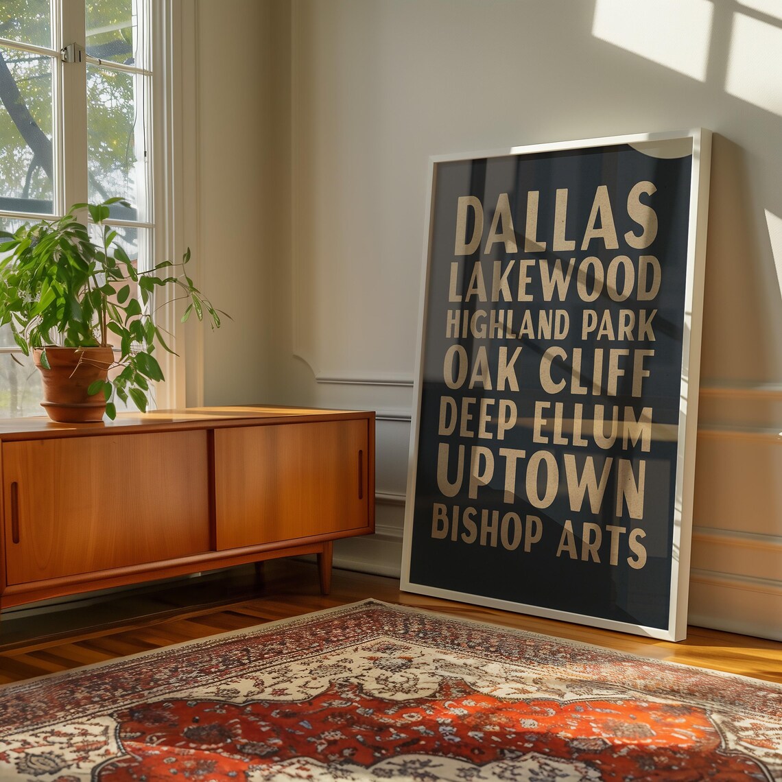 Dallas Texas Subway Scroll Typography Art Print