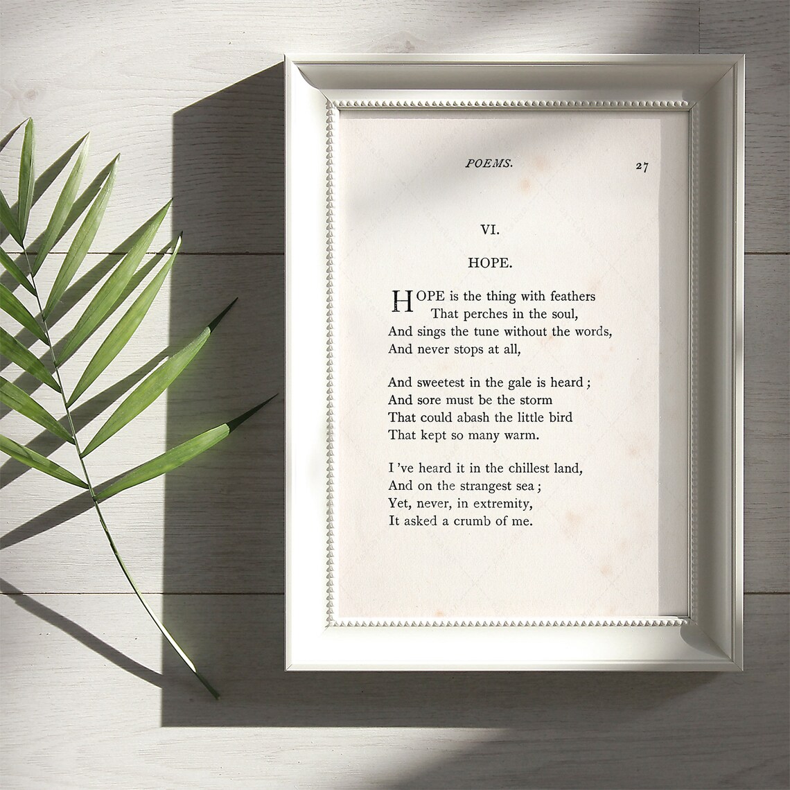 Emily Dickinson Hope, Poetry Bookish Wall Art Print - Image 3