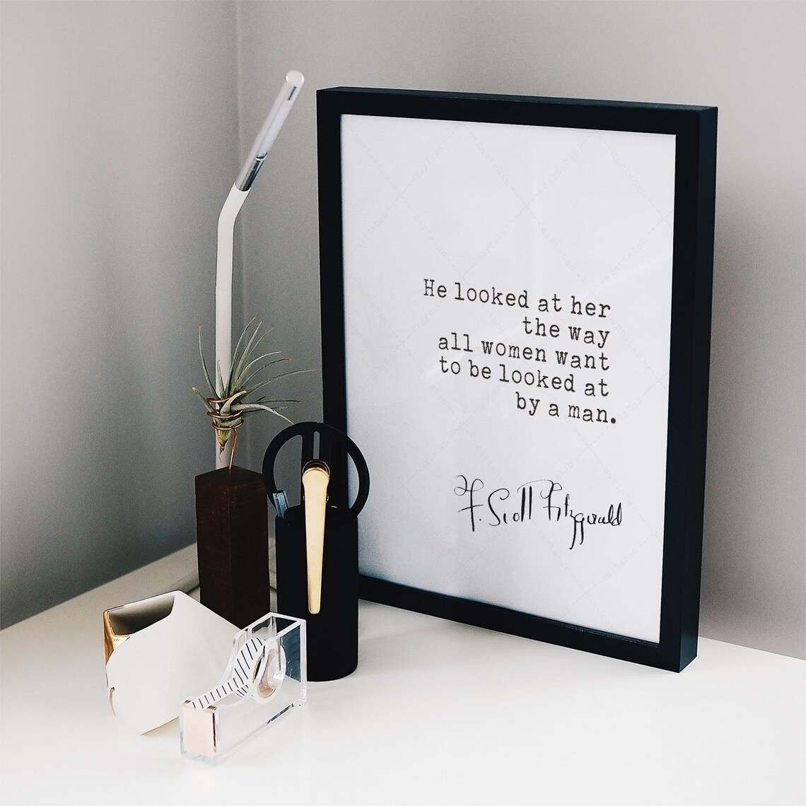 F. Scott Fitzgerald The Great Gatsby Quote Art Print - Image 2