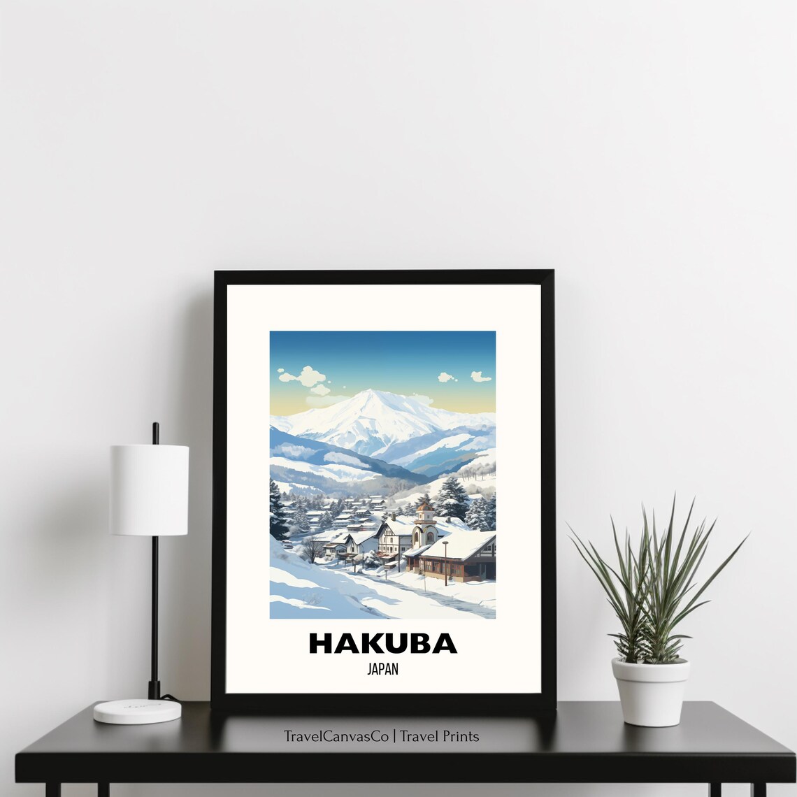 Hakuba Japan Ski Resort Travel Poster, Alpine Decor - Image 3