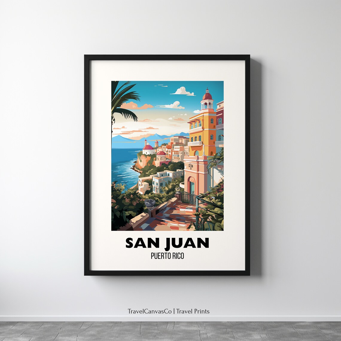San Juan Travel Poster, Puerto Rico City Art Print