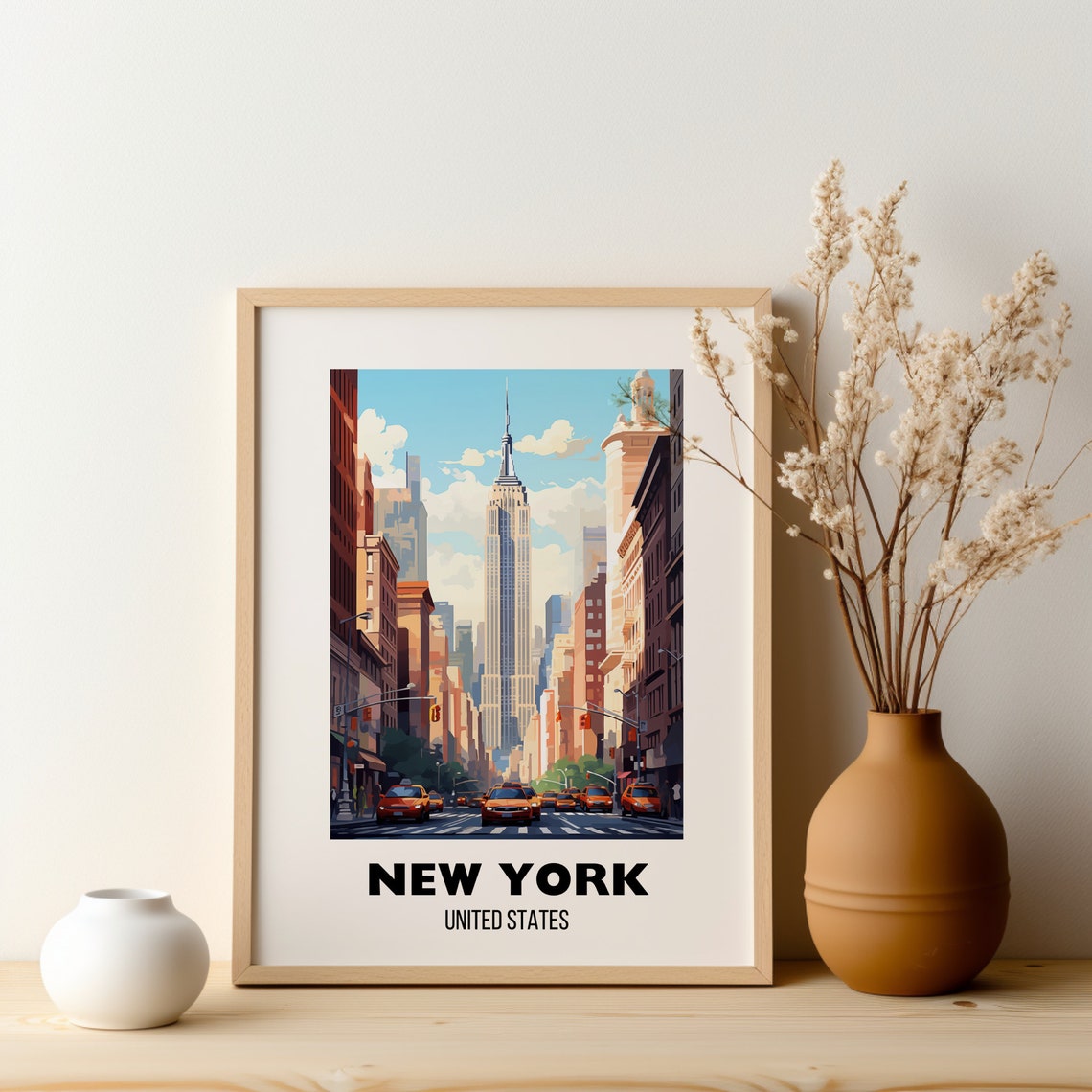 New York Travel Poster Wall Art City Art Poster Usa Travel Prints Usa Wall Art New York Gift New York Print Wall Art - Image 2