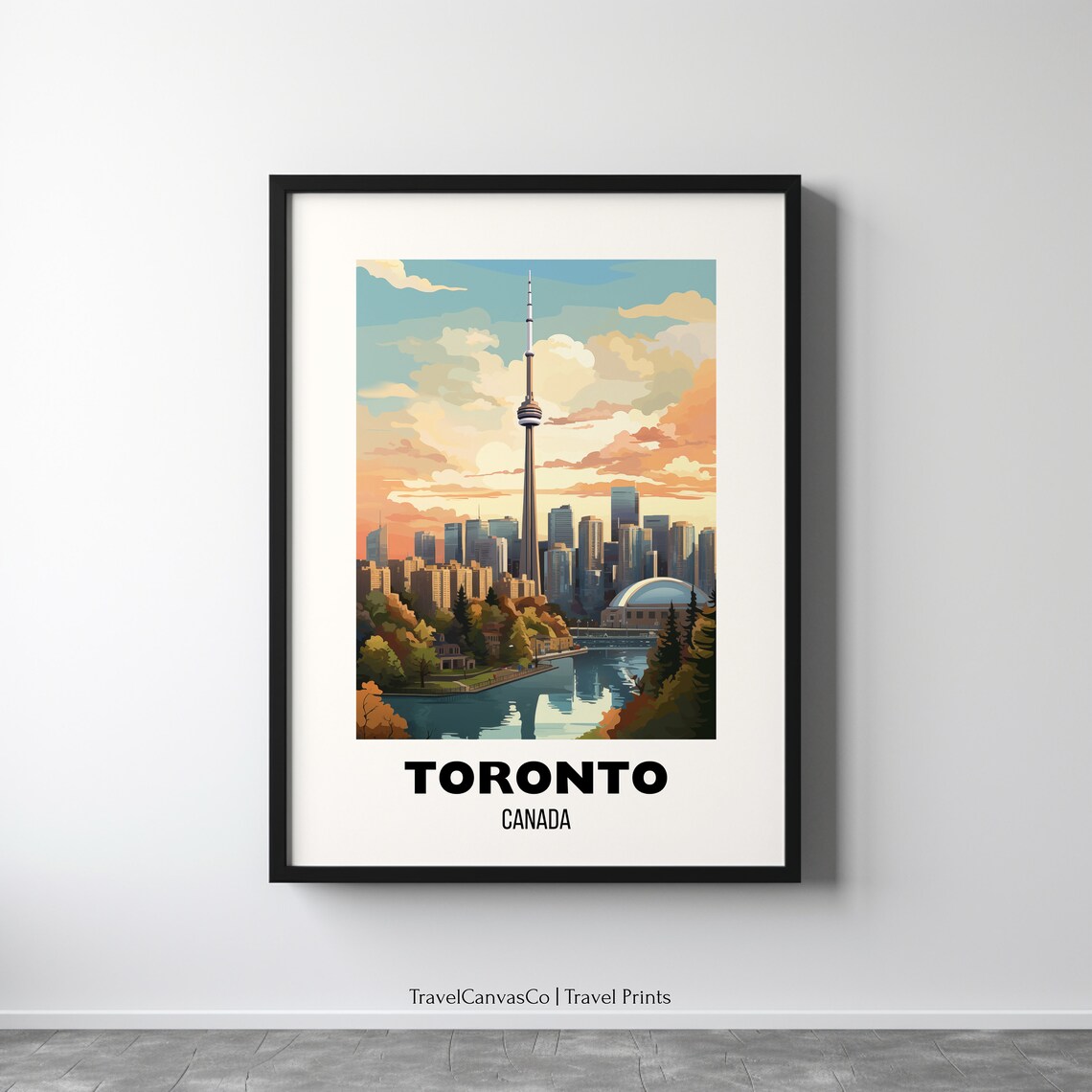 Toronto Travel Poster, Canada City Art Print