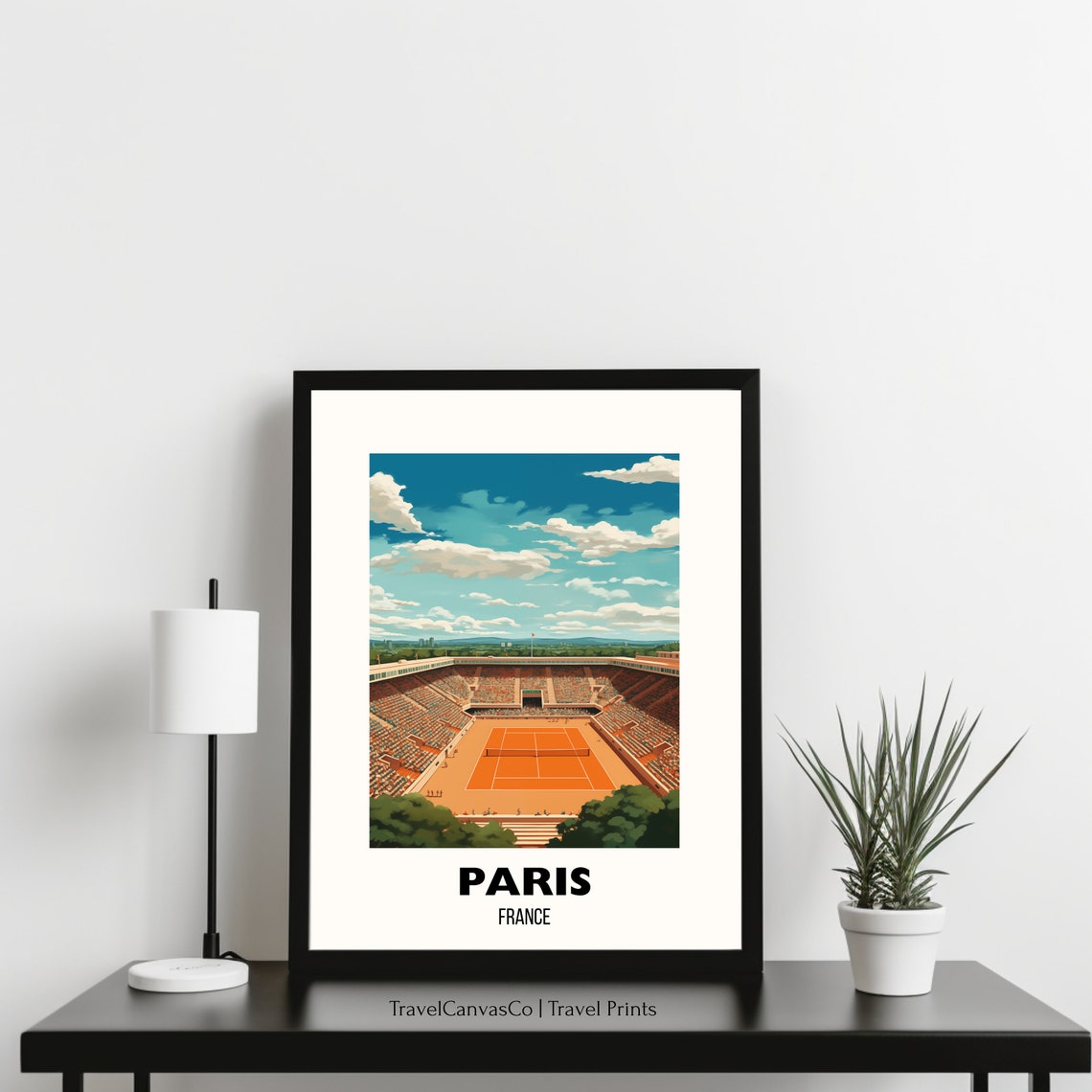 Paris Tennis Print Wall Art Clay Court Tennis Tennis Poster Prints Grand Slam Poster Home Decor Tennis Wall Art Tennis Majors - Image 3