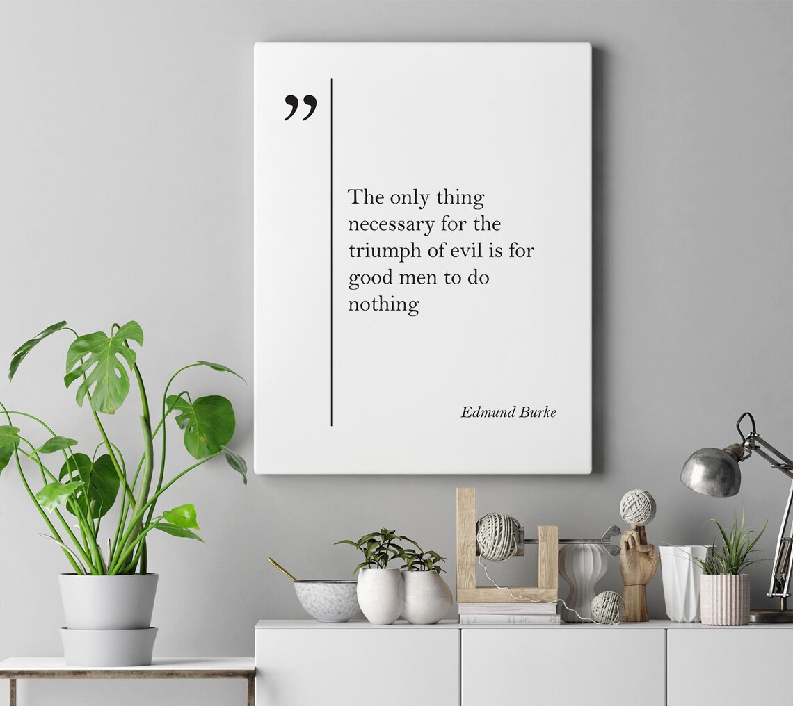 Edmund Burke Quote Print, Motivational Typography - Image 4