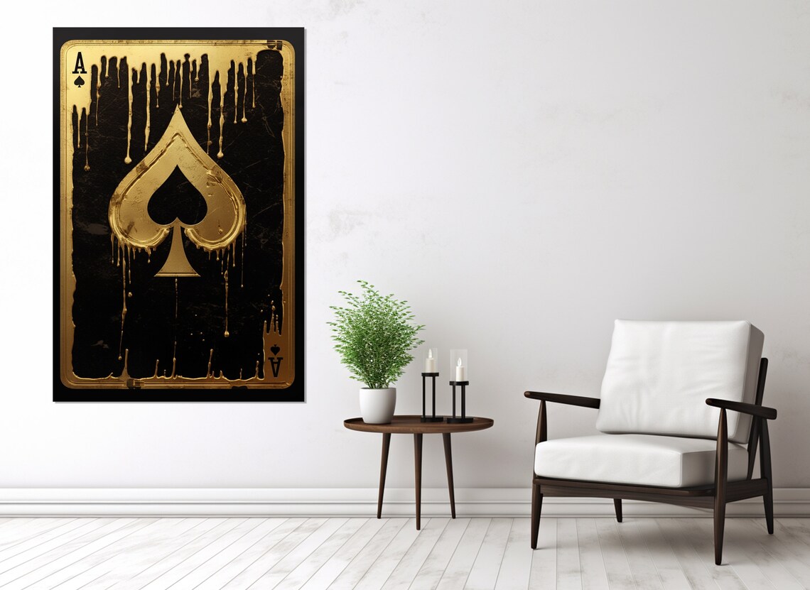 Ace Of Spades Poker Art Print, Card Player Gift - Image 2