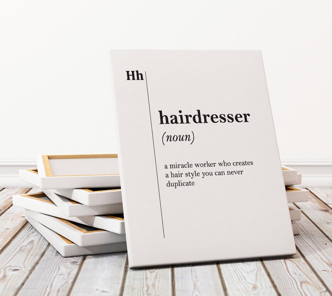 Hairdresser Art Definition Print Barber Gift For Stylist Coworker Decor Barbershop Wall Art Hairdresser Gift Professions Dictionary - Image 3