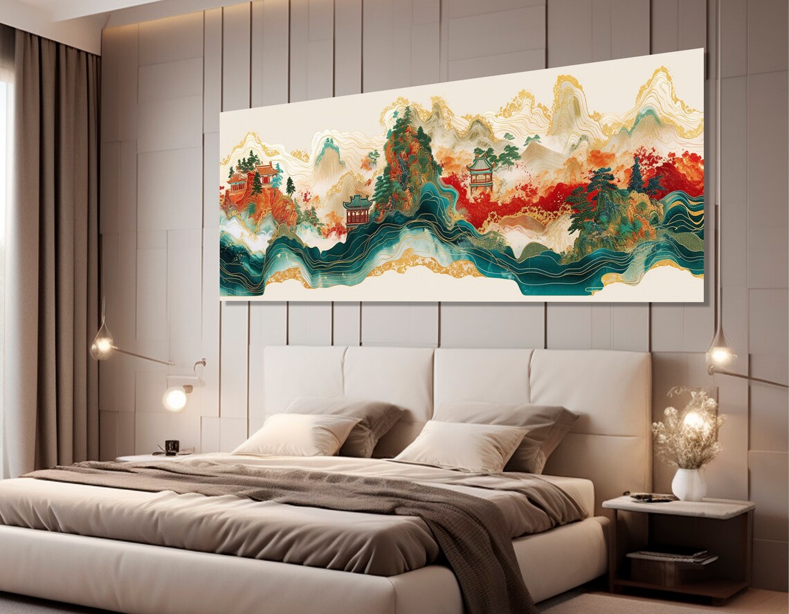 Spring Abstraction, Traditional Chinese Style Art Print - Image 2