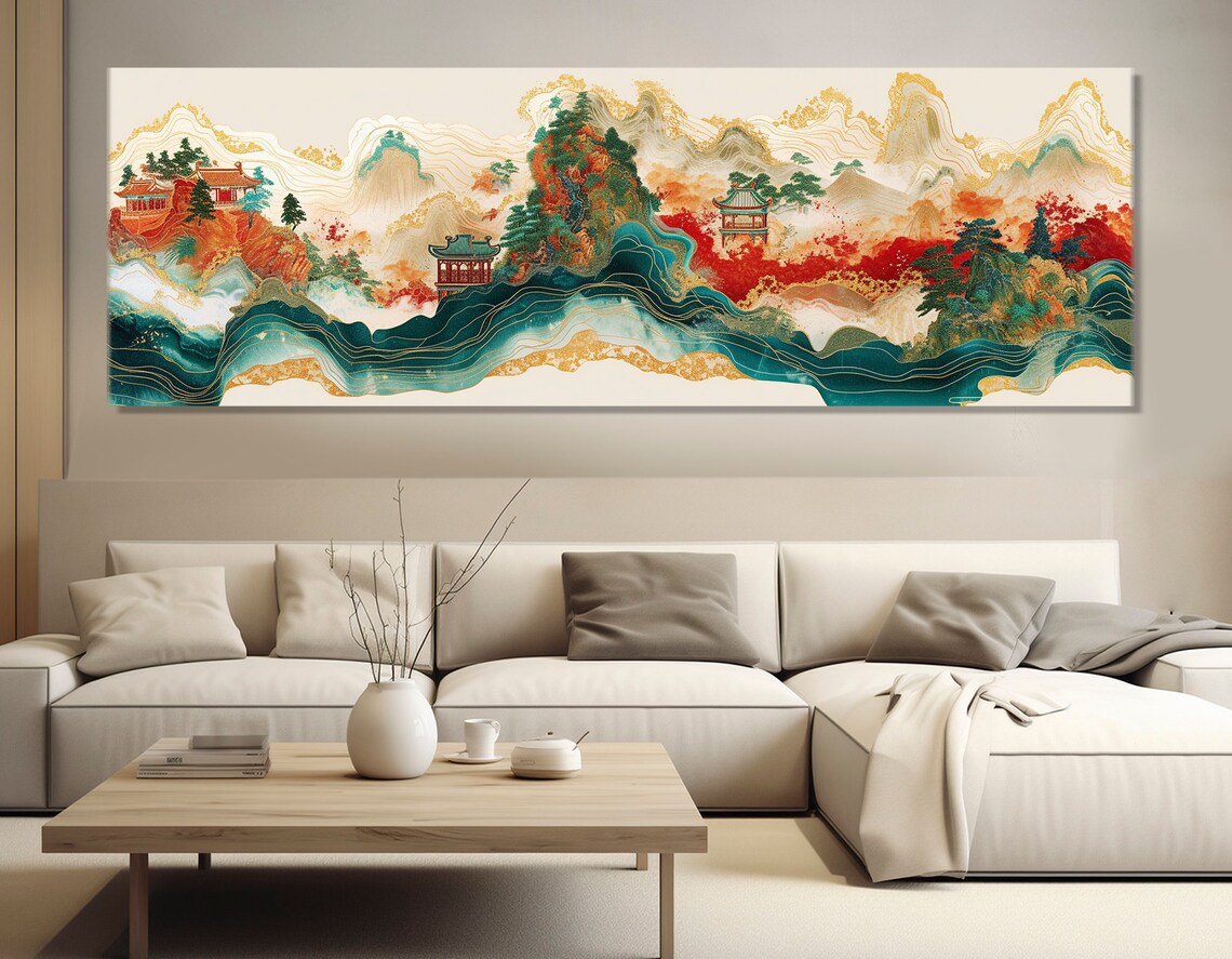 Spring Abstraction, Traditional Chinese Style Art Print