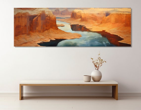 Lake Powell Print Lake Powell Wall Art Lake Powell Painting Large Glen Canyon Wall Art Framed And Ready To Hang