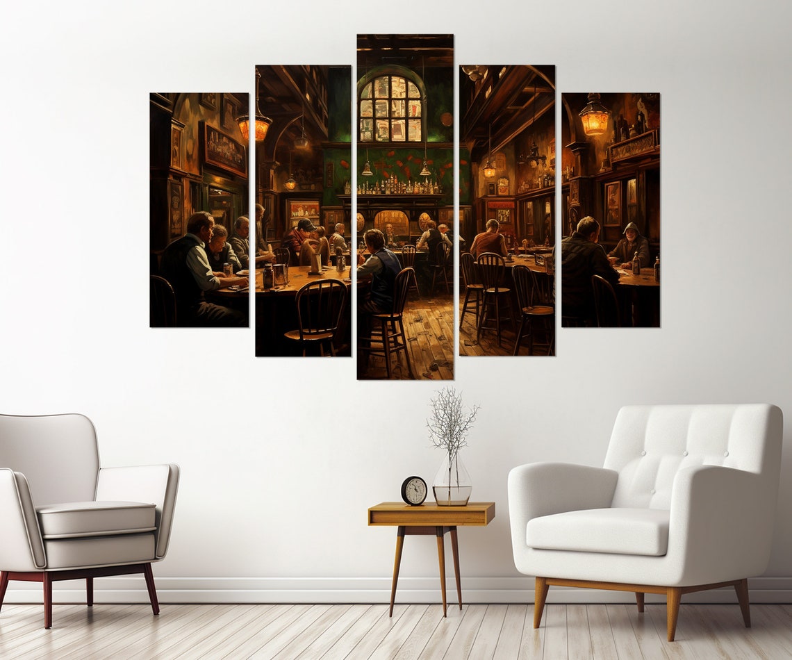 Vintage Irish Pub Abstract Print Irish Pub Painting Irish Wall Art Retro Pub Poster Irish Gift - Image 2