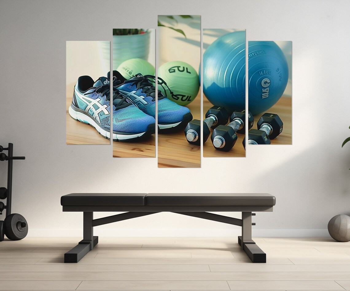 Fitness Motivation Sporty Girl Art Print, Gym Decor - Image 3