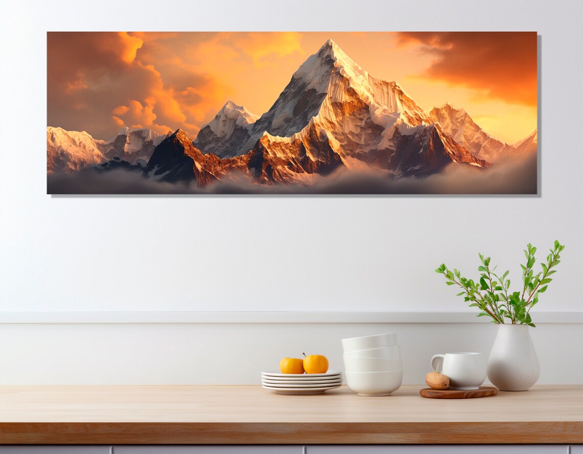 Everest Sunset Himalayas Wall Art Print, Mountain Landscape - Image 2