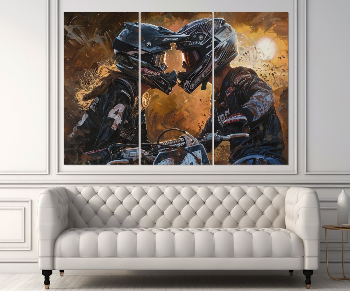 Motocross Love Art Print, Dirt Bike Wall Art - Image 4